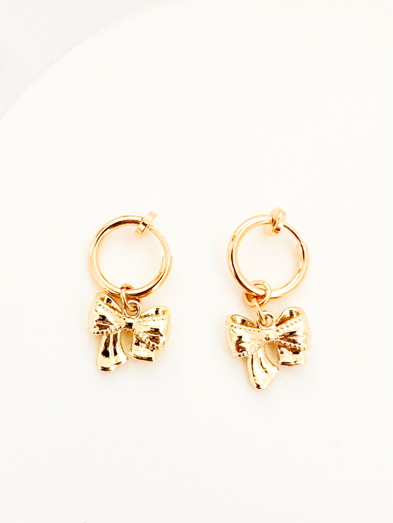 Bow Huggie Clip-on Hoops – JYC