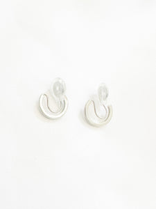 Mini Silver Huggie Clip-on Hoops