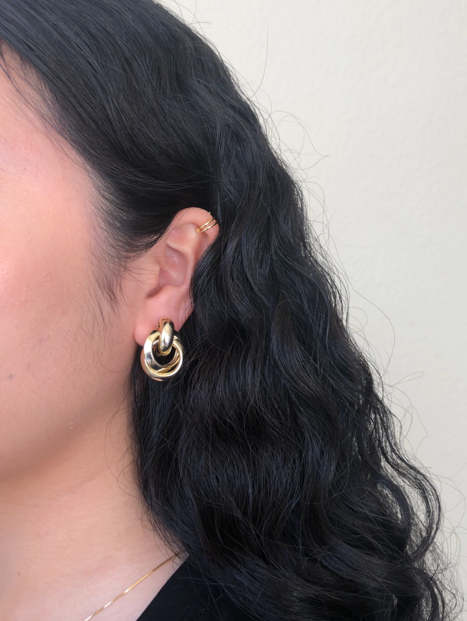 Large Textured Hoop Earrings – Buntigoa