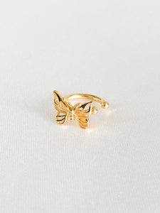 gold butterfly ear cuff