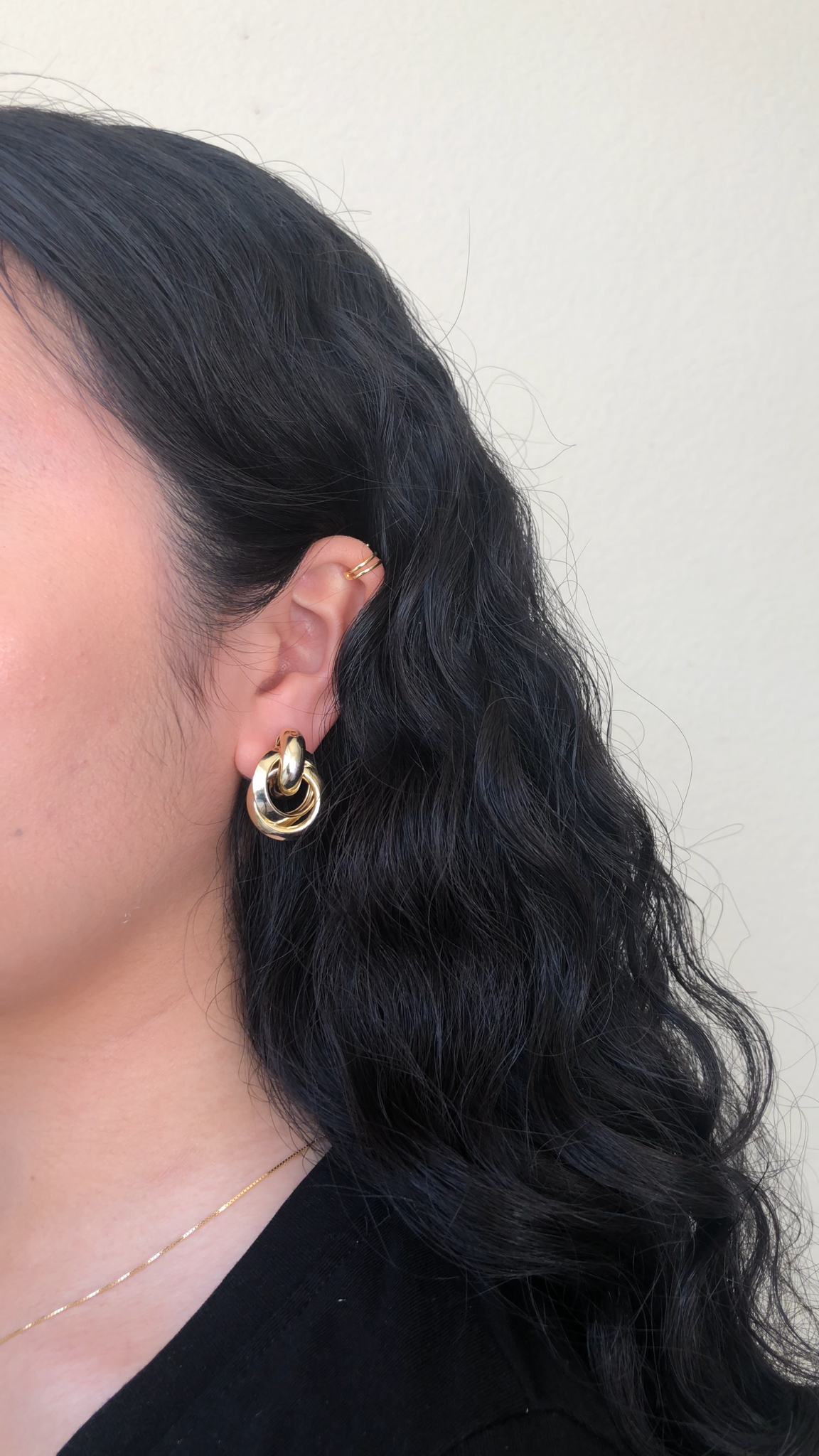 Clip on thick hoop earrings deals