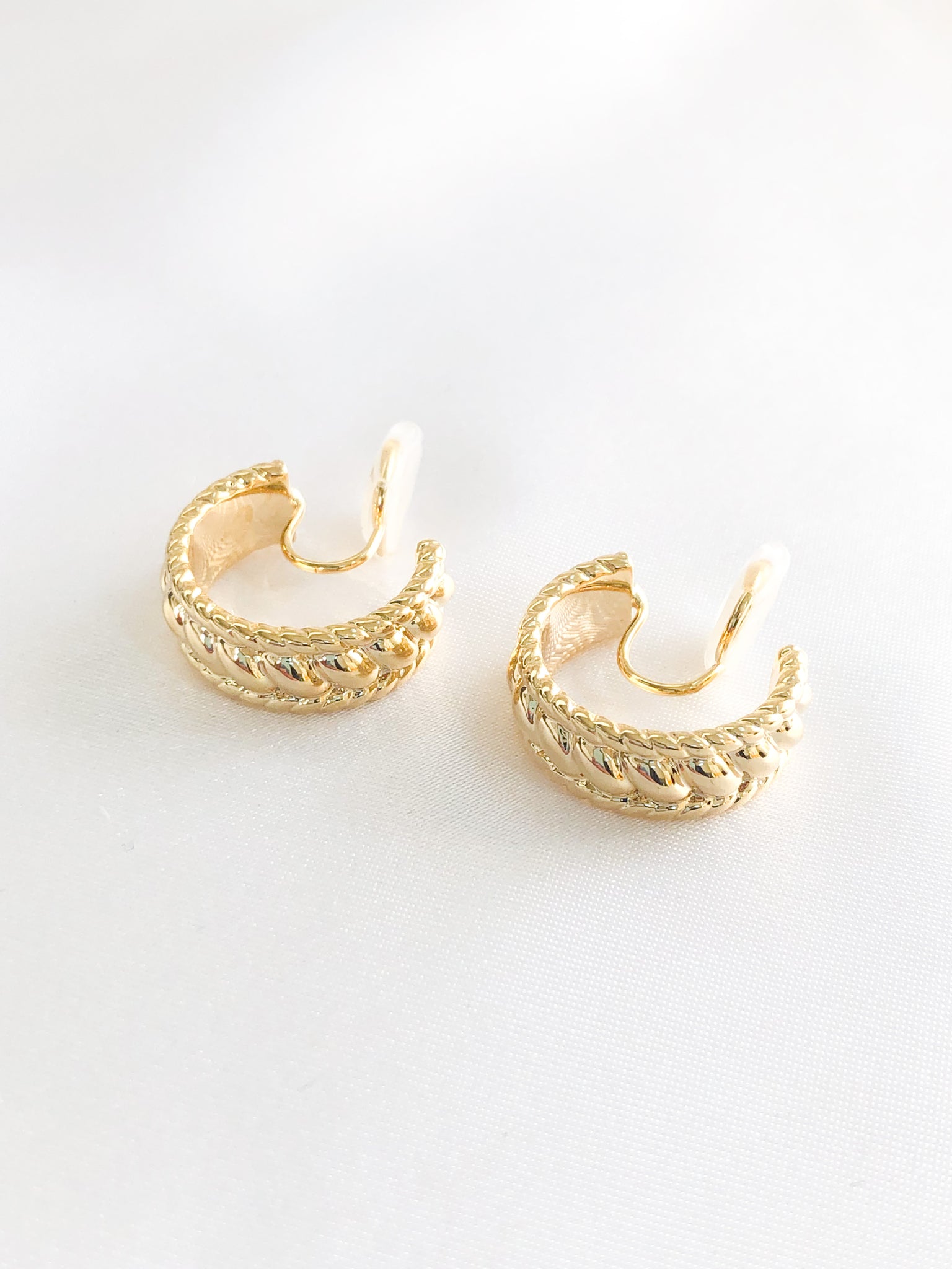 Gold Braided Earrings for a Bold and Textured Look