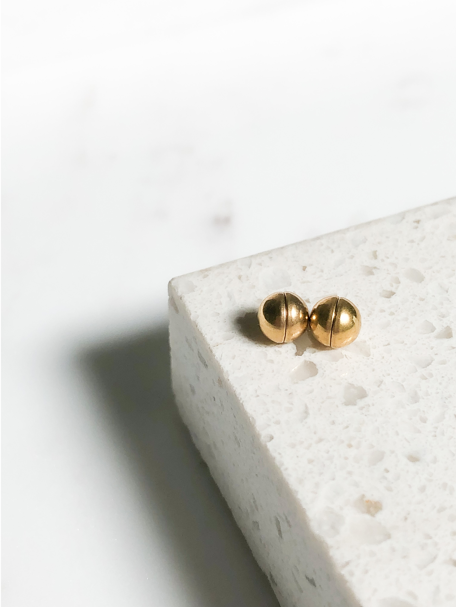 Magnetic gold 2025 stud earrings